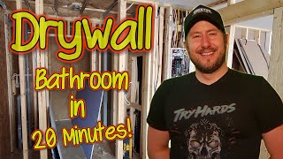 How To Drywall A Bathroom In 20 Minutes [upl. by Elmajian181]