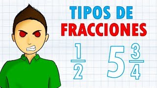 TIPOS DE FRACCIONES Super fácil  Para principiantes [upl. by Waddle]