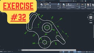 AutoCAD 2D Basic Drawing and Drafting practice for beginners 32 [upl. by Nahgen]