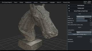 SculptGL tutorial 1 manipulating a 3D scan [upl. by Niwhsa]