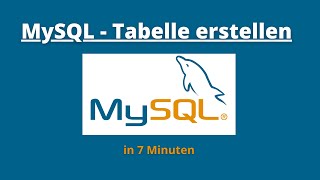 SQL Tutorial deutsch Tabelle erstellen  SQL TUTORIAL GERMAN [upl. by Stephania633]