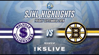 HIGHLIGHTS Melville Millionaires  Estevan Bruins Sept 20 2024 [upl. by Annhej]