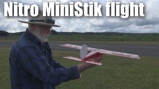 Nitro powered ministick RC plane first flight [upl. by Saire]