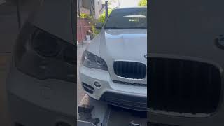 2013 BMW E70 X5 xdrive35i headlight lenses before and after replacement Installed new lenses [upl. by Haleeuqa304]