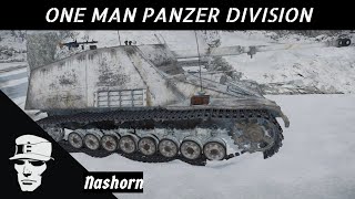 War Thunder Nashorn One man Panzer Division [upl. by Ititrefen466]