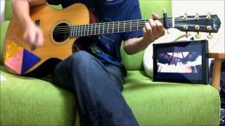 【ハイスクール・フリートOP】High Free Spirits TrySail Acoustic Guitar Instrumental [upl. by Watkin642]