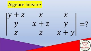 Saurez vous trouver la valeur de ce déterminant [upl. by Ecylahs]