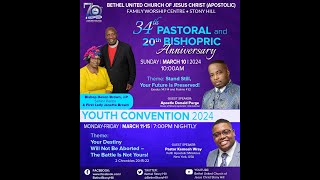 BUC Stony Hill  Youth Week 2024  Thursday Night  Mar 14 2024  Pastor Kemoah Wray [upl. by Levina]