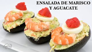 Ensalada de MARISCO Y AGUACATE 🥑🥑 RECETAS NAVIDEÑAS  como hacer ensalada de aguacate [upl. by Adihsaar941]