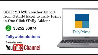 Buy TDL Source Code GSTR2B b2b Purchase Voucher Import from GSTIN Excel to Tally Prime 50 [upl. by Hagar]