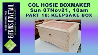 GIFKINS DOVETAIL LIVE SUN 07NOV21 PART 10 A KEEPSAKE BOX [upl. by Ahsinaw]