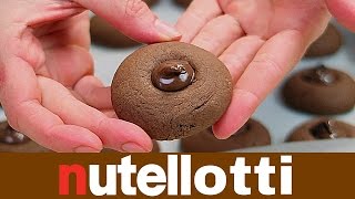 NUTELLOTTI FATTI IN CASA DA BENEDETTA  Homemade Nutella Truffles Cookies [upl. by Inotna]