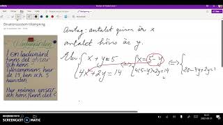 tillämpning av ekvationssystem simultaneous equations [upl. by Tanner]