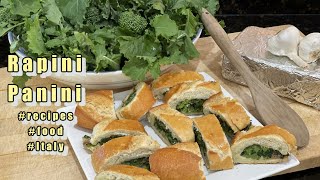 Rapini Panini how to cook broccoli rabe  Broccoli Rapini  cooking broccoli rapini  Rapini Panini [upl. by Odlonyer]