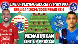 MENAKUTKAN‼️LINE UP PERSIJA JAKARTA VS PSBS BIAK  PERSIJA JAKARAT  LINE UP PERSIJA  PERSIJA [upl. by Alexandr479]