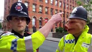 Man in pig mask dressed as copper arrested mirrored funny as hell [upl. by Verdi933]