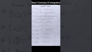 Integration Of Inverse Trigonometric Functions maths integration integral mathematics formula1 [upl. by Myrtice]