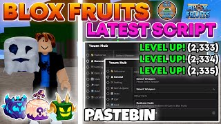 BLOX FRUITS Script Pastebin 2024 AUTO FARM  AUTO SEA EVENT  V4  RAIN FRUIT  DF MASTERY NO KEY [upl. by Amhser]