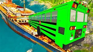 Jumping In Titanic With Cars  BeamNG drive  BMG [upl. by Harutak]