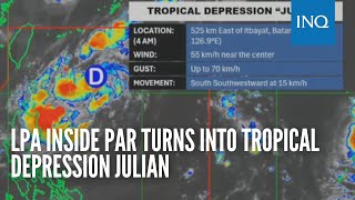 LPA inside PAR turns into Tropical Depression Julian [upl. by Loftis]