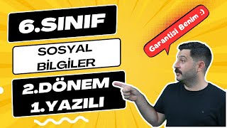 6 Sınıf Sosyal Bilgiler 2 Dönem 1 Yazılı 2024  Açık Uçlu Sorular [upl. by Susi]