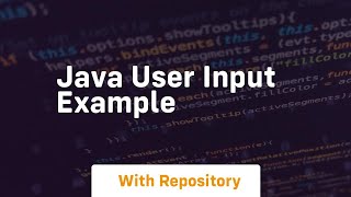 java user input example [upl. by Aznofla833]