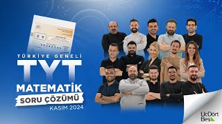 ÜçDörtBeş Yayınları TYT Türkiye Geneli Deneme İlk Prova Kasım 2024  Matematik [upl. by Enayr]