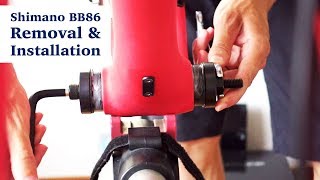 Shimano pressfit BB86 bottom bracket removal and installation Howto tutorial [upl. by Anila]