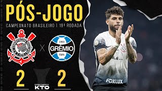 CORINTHIANS 2X2 GRÊMIO 🔴 PÓSJOGO COLETIVA E APRESENTAÇÃO DO PATROCÍNIO MASTER  BRASILEIRÃO 2024 [upl. by Ewolram]