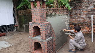 New Oven Easy Build Of Sand And Cement  DIY Construction Your Own Domed Oven [upl. by Amitak63]