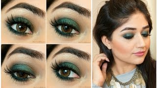 Green Smoky Eye Makeup Tutorial  corallista [upl. by Aserehs]