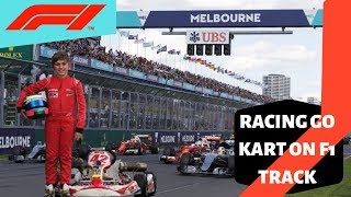 Racing Go Kart around Australian Formula 1 Track [upl. by Hackathorn]