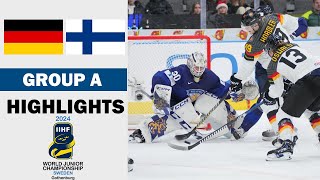 Finland vs Germany Full Highlights  Group A  2024 IIHF World Junior 12272023 [upl. by Eseyt]