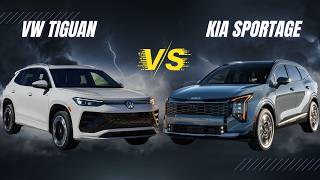 2025 Kia Sportage vs VW Tiguan 2025 US Spec  Compact SUV Clash 🚗🔥 [upl. by Keisling]