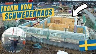 ➤ EIN SCHWEDENHAUS ENTSTEHT Unser Traum vom Schwedenhaus wird wahr I Es geht los 🇸🇪 Eksjöhus [upl. by Skcirdnek]