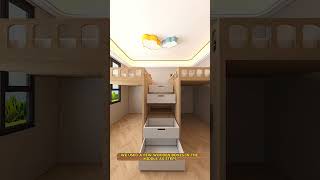 Small bedroom design for 2 kids shorts 3dhomedesign viral [upl. by Cardwell]