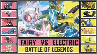 LegendaryMythical Pokémon Battle FAIRY vs ELECTRIC Pokémon SwordampShield [upl. by Mulac]