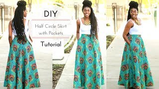 DIY Half Circle Skirt with Pockets Part 3 [upl. by Vipul279]