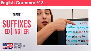 Suffixes ED ING ER changing the ending of a word to change the grammar [upl. by Alabaster]