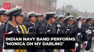 Republic Day 2024 rehearsal Indian Navy Band steals the show with ‘Monica Oh My Darling’ rendition [upl. by Clarey]