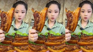 ASMR CHINESE MUKBANG FOOD EATING SHOW  Xiao Yu Mukbang 72 [upl. by Sirej]