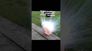 Explosive interaction of cesium and water science experiment [upl. by Nnylkoorb]