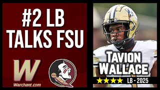 Elite LB Tavion Wallace Interview Praises Recent Visit to Practice  FSU Football Recruiting [upl. by Deedahs8]