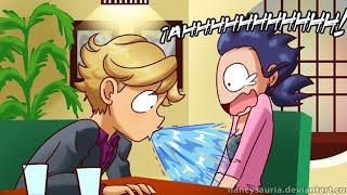 First Date Adrinette p1  Miraculous Ladybug Comic Dub [upl. by Millburn385]