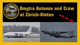 Dmytro Antonov and Crew at ZürichKloten with ADB Antonov 124 UR82008 with live ATC [upl. by Acirre]