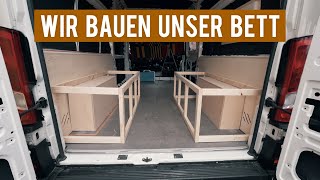 Bettgerüst mit Sitzmöglichkeit im VAN bauen mit Radkasten Box ∙ Teil 1 ∙ DIY Camper Selbstausbau 10 [upl. by Nestor805]