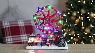 Ferris Wheel  Straits Trading Christmas Magical Winter Village 33226 Long Video [upl. by Joris]