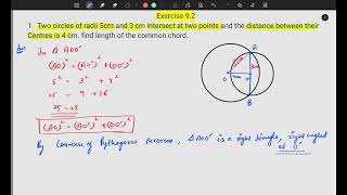 Exercise 92 Circles  Q 1 CLASS9  MATHEMATICS [upl. by Delisle923]