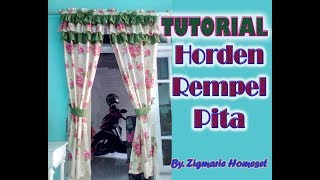 How to make shabby chic curtains TUTORIAL gorden hordenshabbychic gorden Cara membuat gorden [upl. by Enair]