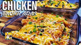 Chicken Enchiladas Recipe  Enchiladas Made Easy [upl. by Basia]